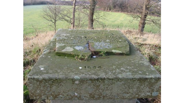 Stone with engraved words. Margaret Jeary 08/08/2021