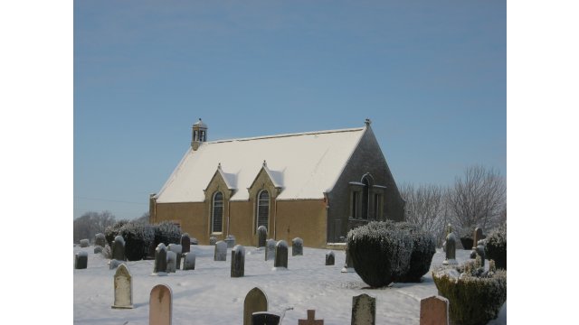 Eckford Kirk in the Snow 2010 Margaret Jeary 08/08/2021