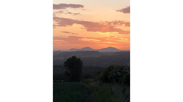 View of Eildons from Ulston July 2021 Carol Spalton